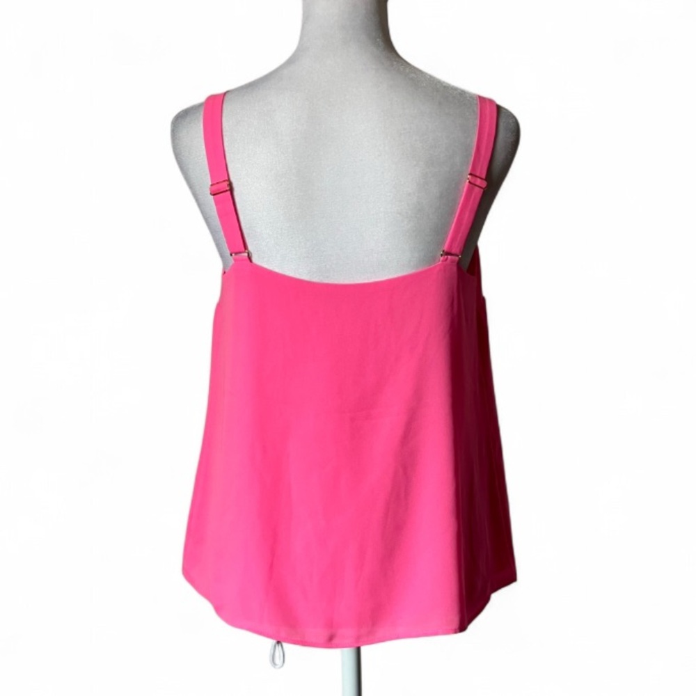 Lilly Pulitzer Hot Pink Nadia Satin Relaxed Fit Cami Tank Top size XS - Picture 3 of 7